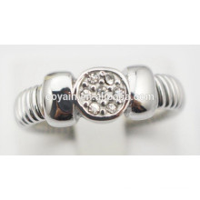 Anillos de compromiso de acero inoxidable anillos de compromiso de cristal baratos para las mujeres
